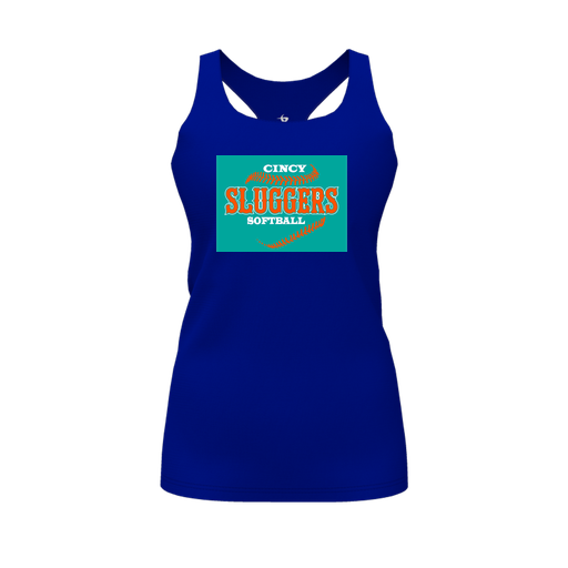 [FT0TRBRY-FYS-LOGO1] Decker Racerback Tank Top (Female Youth S, Royal, Logo 1)