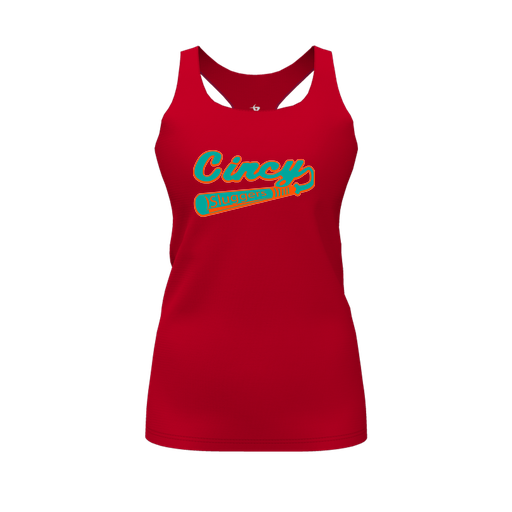 [FT0TRBRD-FYS-LOGO2] Decker Racerback Tank Top (Female Youth S, Red, Logo 2)