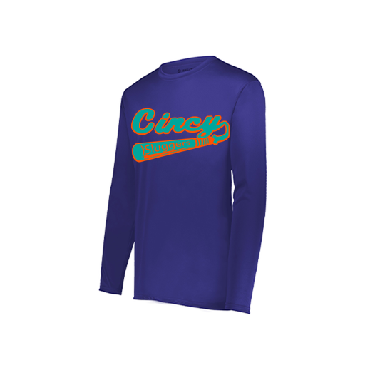 [222822.747.XS-LOGO2] Men's LS Smooth Sport Shirt (Adult XS, Purple, Logo 2)