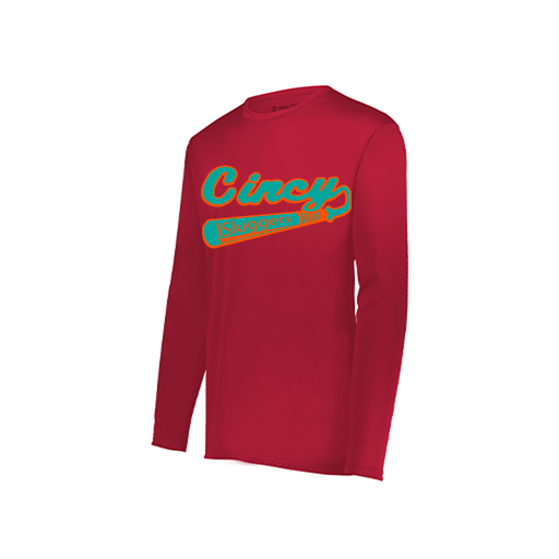 [222822.083.XS-LOGO2] Men's LS Smooth Sport Shirt (Adult XS, Red, Logo 2)