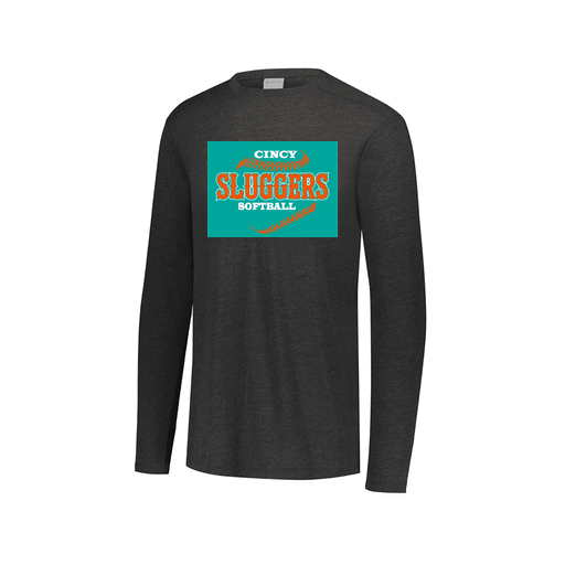 [FTLCUBBK-AXS-LOGO1] Decker Men's Tri-Blend T-Shirt - Long Sleeve (Adult XS, Black, Logo 1)