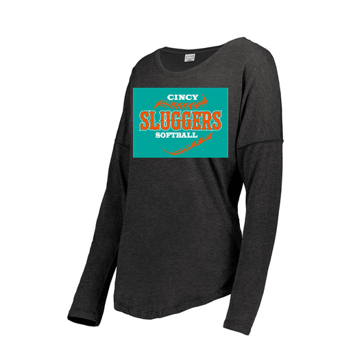 [FTLCUBBK-FAXS-LOGO1] Decker Women's Tri-Blend T-Shirt - Long Sleeve (Female Adult XS, Black, Logo 1)