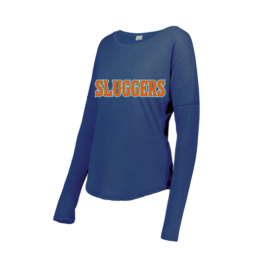[FTLCUBRY-FAXS-LOGO3] Decker Women's Tri-Blend T-Shirt - Long Sleeve (Female Adult XS, Royal, Logo 3)
